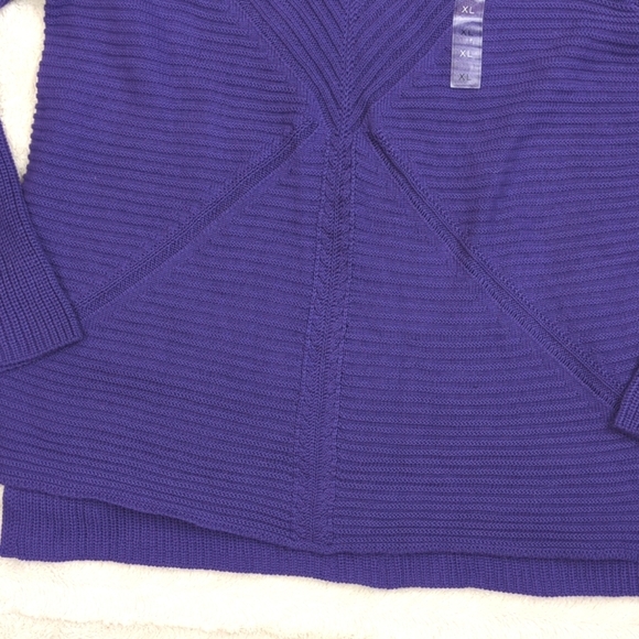 Dana Buchman Royal Purple Mixed Stitch Sweater - Picture 5 of 17
